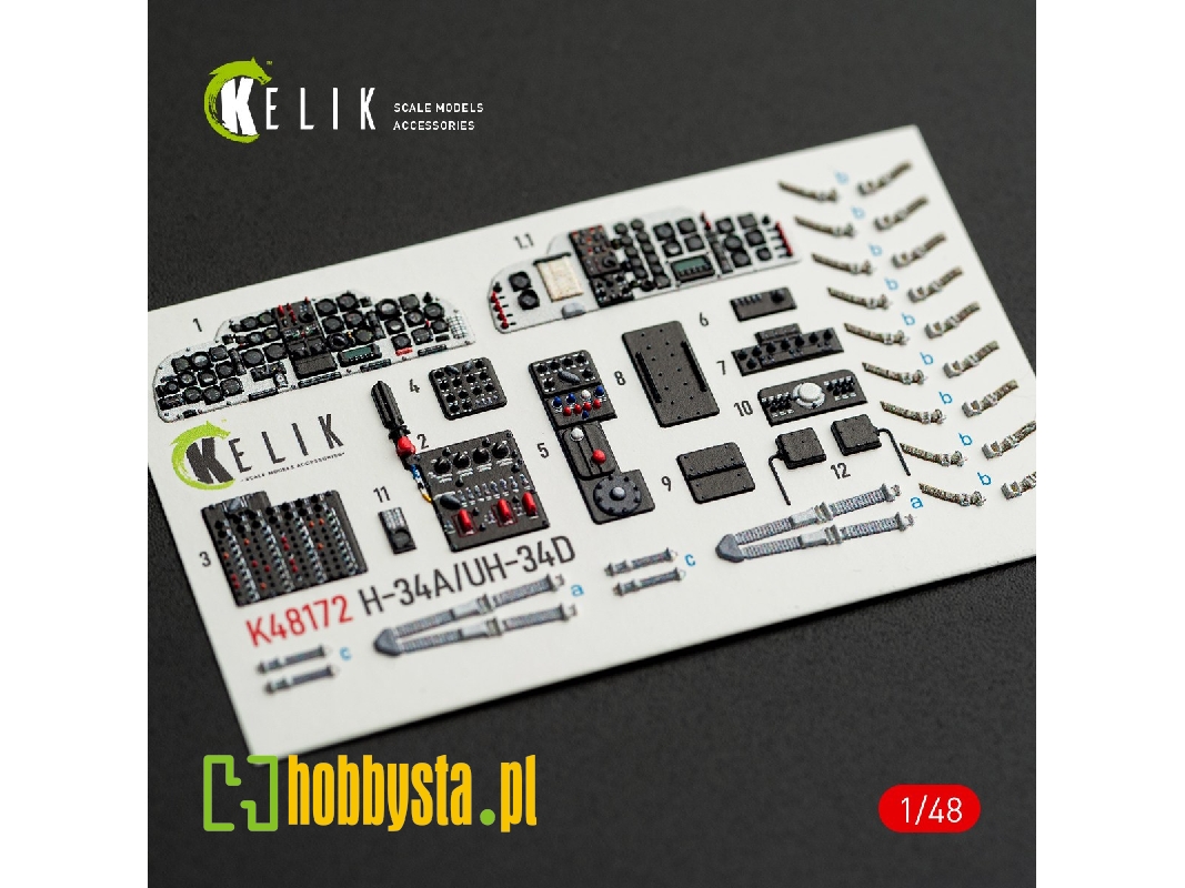 Sikorsky H-34a / Uh-34d - Interior 3d-decals (For Italeri Kits) - image 1