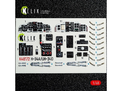 Sikorsky H-34a / Uh-34d - Interior 3d-decals (For Italeri Kits) - image 2
