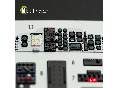 Sikorsky H-34a / Uh-34d - Interior 3d-decals (For Italeri Kits) - image 4