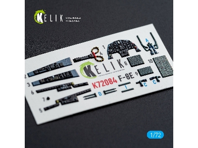 Chance Vought F-8 E Crusader - Interior 3d Decals (For Academy Kits) - image 1