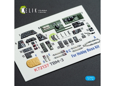 Grumman Tbm-3 Avenger - Interior 3d Decals (For Hobby Boss Kits) - image 1
