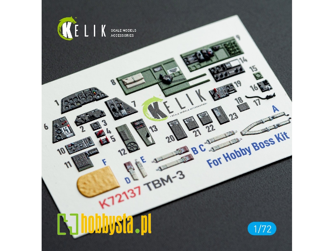 Grumman Tbm-3 Avenger - Interior 3d Decals (For Hobby Boss Kits) - image 1