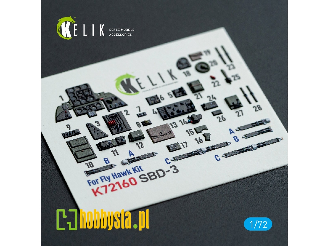 Douglas Sbd-3 Dauntless - Interior 3d Decals (For Flyhawk Kits) - image 1