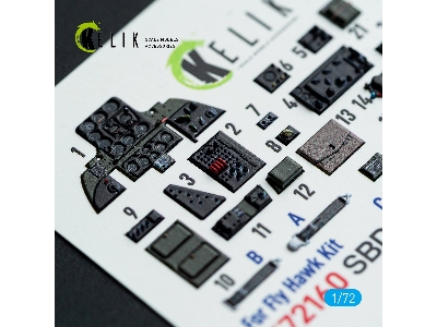 Douglas Sbd-3 Dauntless - Interior 3d Decals (For Flyhawk Kits) - image 5