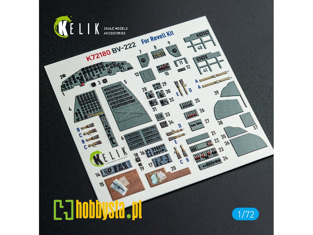Blohm & Voss Bv-222 - Interior 3d-decals (For Revell Kits) - image 1