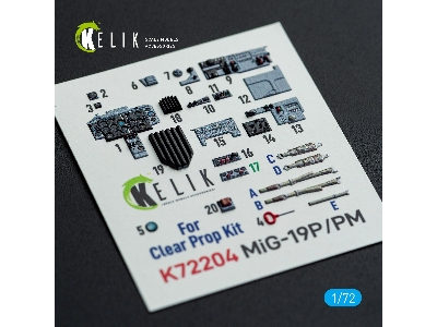 Mikoyan Mig-19 P/Pm - Interior 3d Decals (For Clear Prop Kits) - image 1