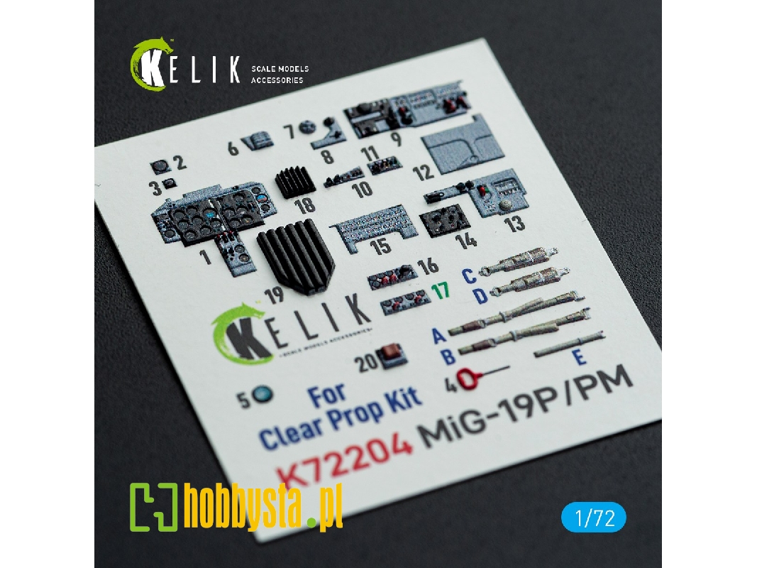 Mikoyan Mig-19 P/Pm - Interior 3d Decals (For Clear Prop Kits) - image 1