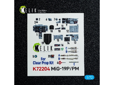 Mikoyan Mig-19 P/Pm - Interior 3d Decals (For Clear Prop Kits) - image 2