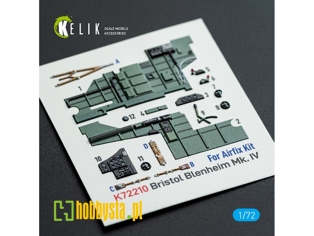 Bristol Blenheim Mk.Iv - Interior 3d Decals (For Airfix Kits) - image 1