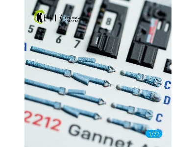 Fairey Gannet  As1/As4 - Interior 3d Decals (For Revell Kits) - image 8