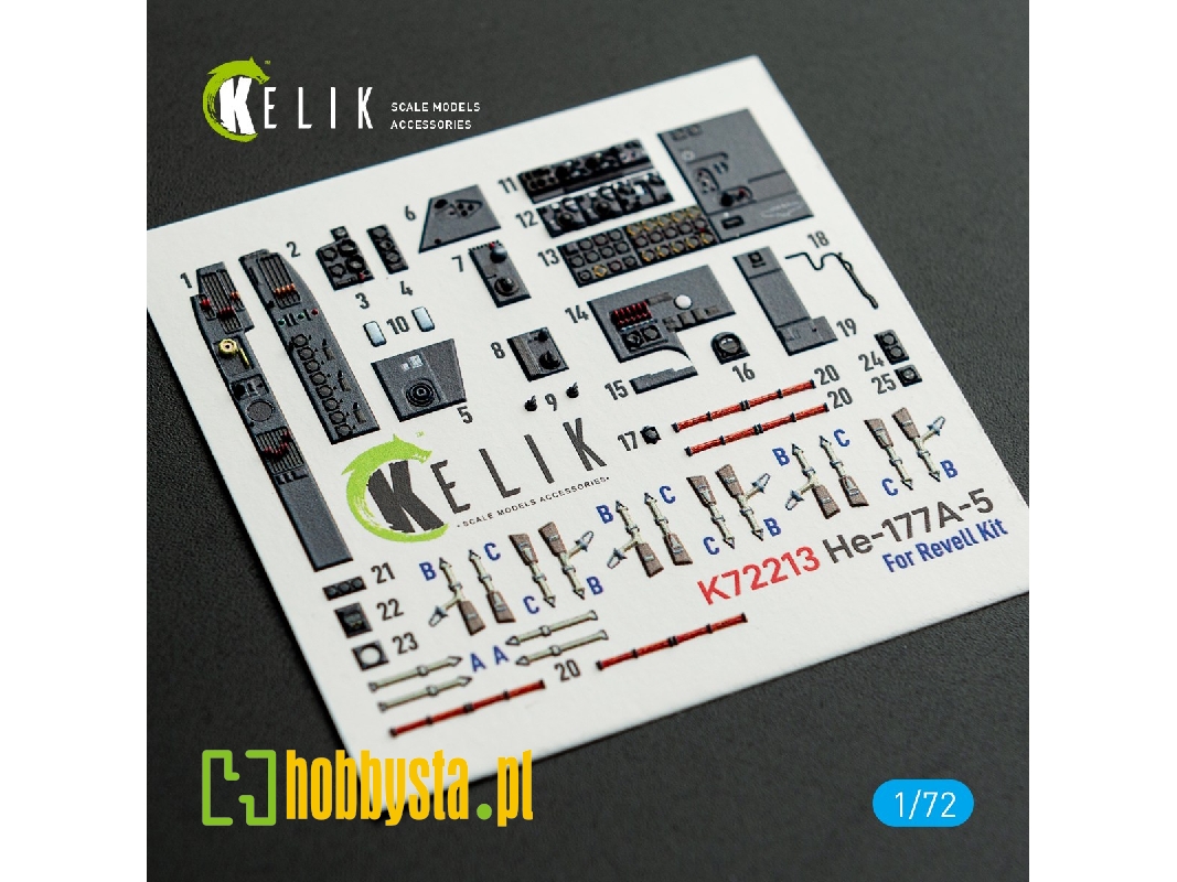 Heinkel He-177 A-5 - Interior 3d Decals (For Revell Kits) - image 1