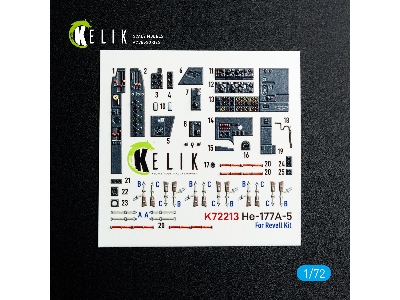 Heinkel He-177 A-5 - Interior 3d Decals (For Revell Kits) - image 2