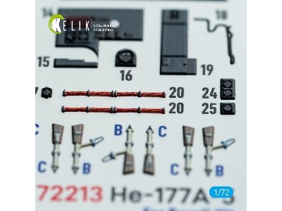 Heinkel He-177 A-5 - Interior 3d Decals (For Revell Kits) - image 8