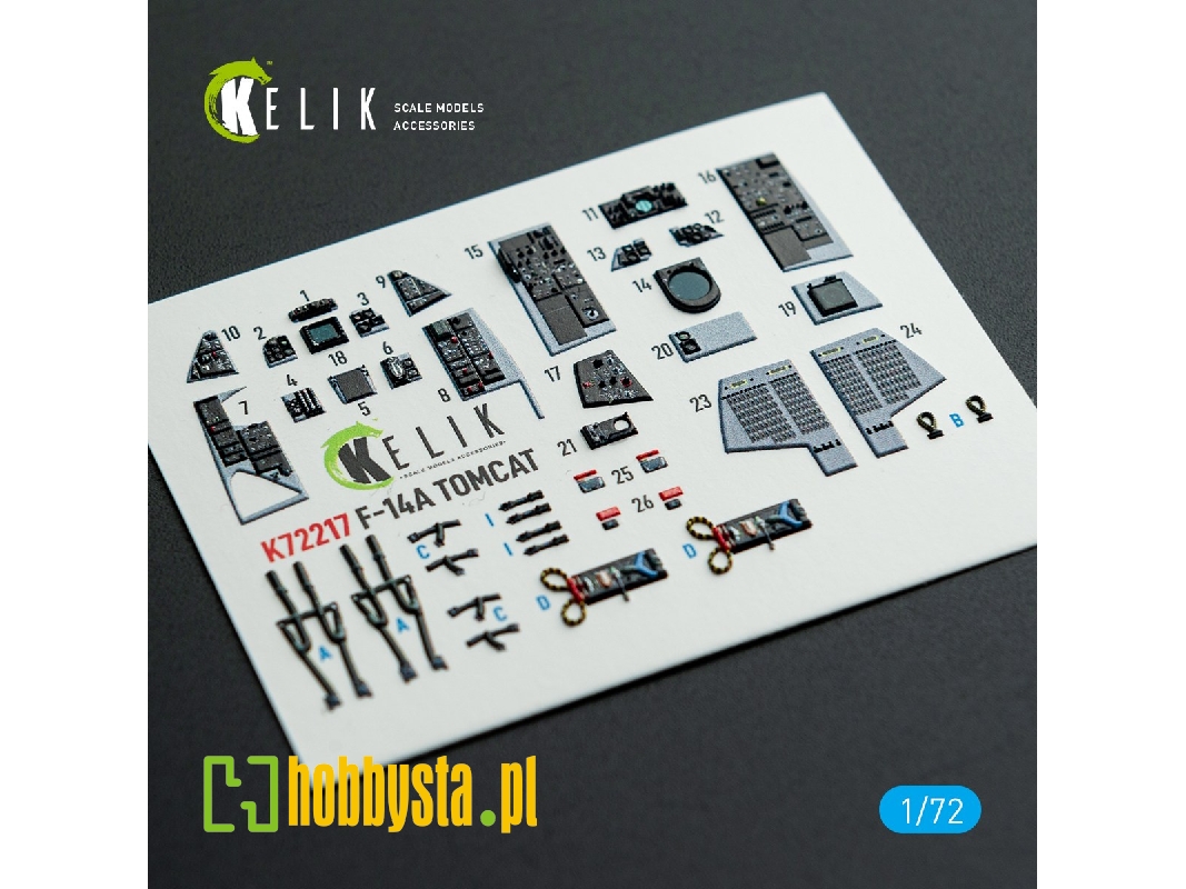 Grumman F-14 A Tomcat - Interior 3d Decals (For Hobby Boss Kits) - image 1