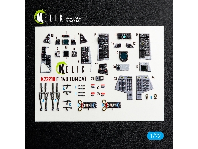 Grumman F-14 B Tomcat - Interior 3d Decals (For Hobby Boss Kits) - image 2
