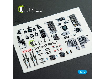 Grumman F-14 D Super Tomcat - Interior 3d Decals (For Hobby Boss Kits) - image 1