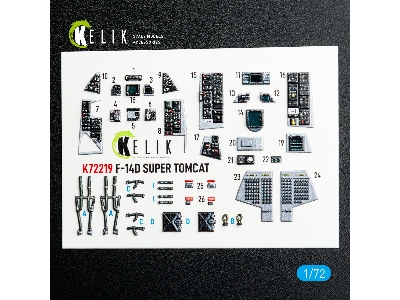 Grumman F-14 D Super Tomcat - Interior 3d Decals (For Hobby Boss Kits) - image 2