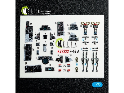 Grumman F-14 A Tomcat - Interior 3d Decals (For Academy Kits) - image 2