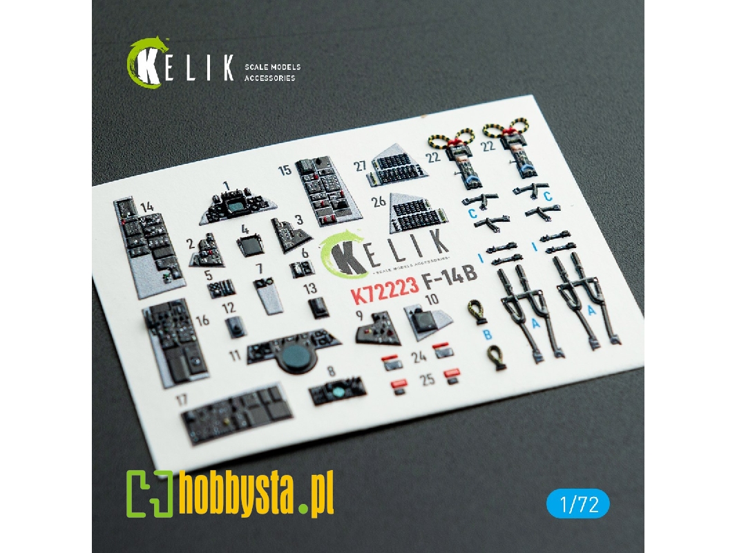 Grumman F-14 B Tomcat - Interior 3d Decals (For Academy Kits) - image 1