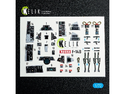 Grumman F-14 B Tomcat - Interior 3d Decals (For Academy Kits) - image 2