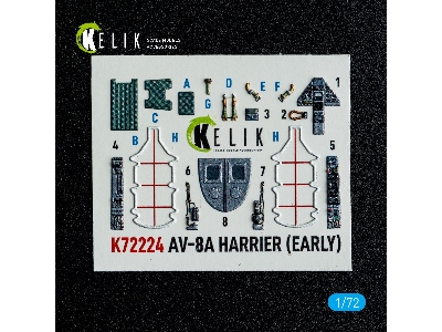 Mcdonnell Douglas Av-8 A Harrier (Early) - Interior 3d-decals (For Italeri Kits) - image 5