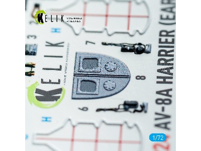 Mcdonnell Douglas Av-8 A Harrier (Early) - Interior 3d-decals (For Italeri Kits) - image 7