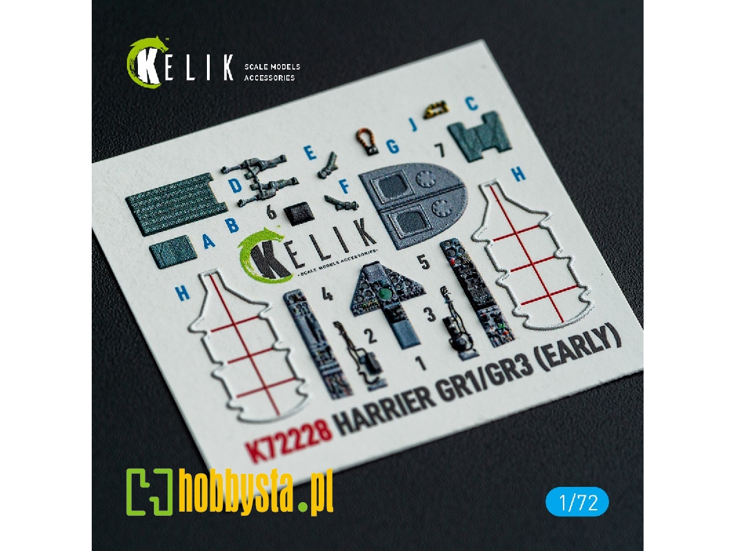 Bae Harrier Gr.1 / Gr.3 (Early) - Interior 3d-decals (For Italeri Kits) - image 1
