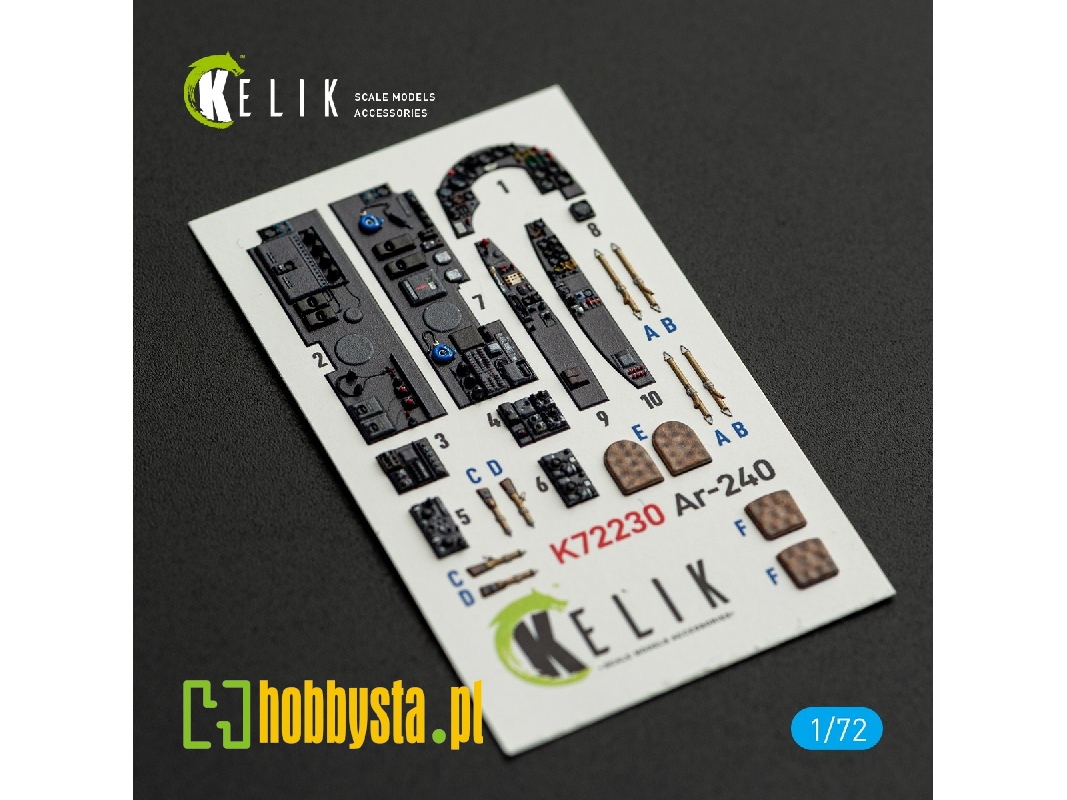 Arado Ar-240 - Interior 3d-decals (For Revell Kits) - image 1