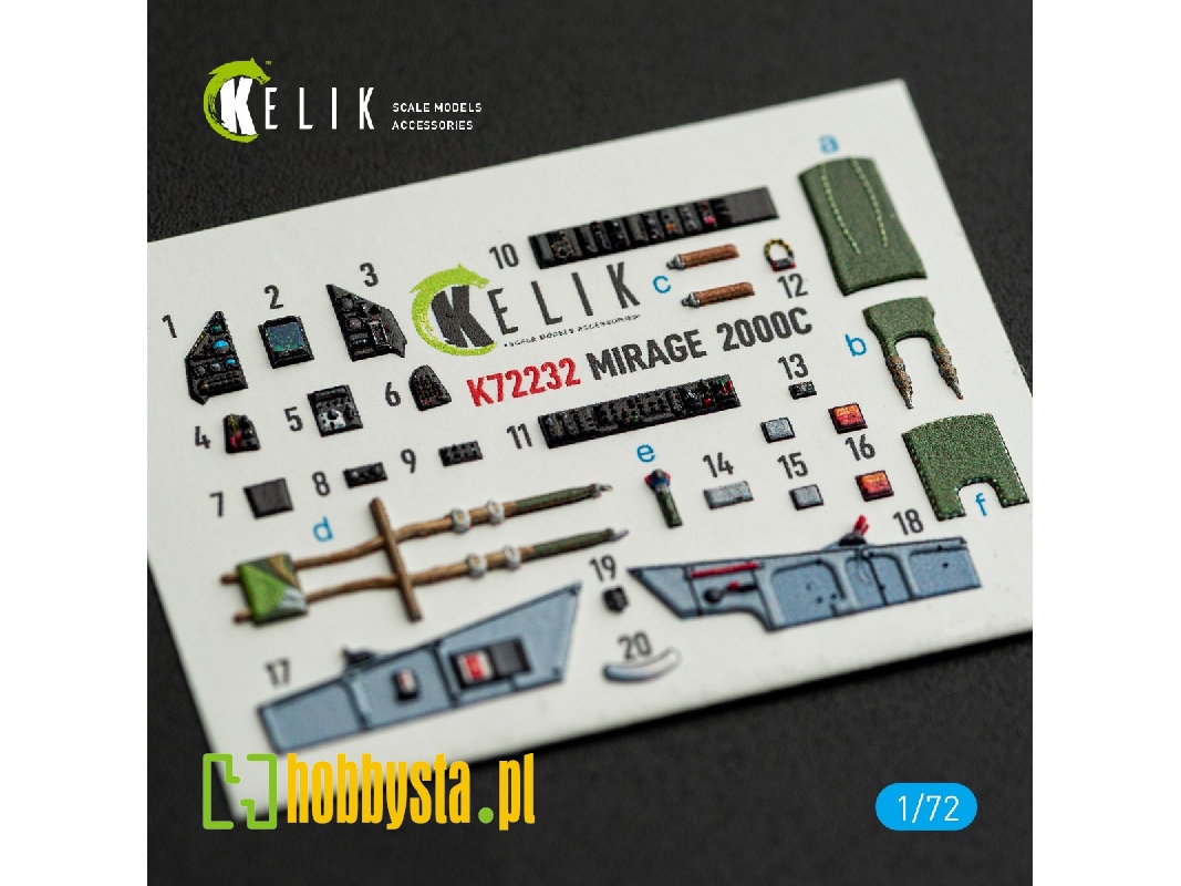 Dassault Mirage 2000 C - Interior 3d-decals (For Dream Modelkits) - image 1