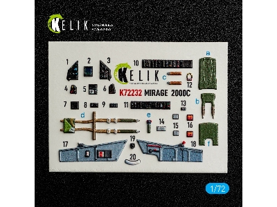 Dassault Mirage 2000 C - Interior 3d-decals (For Dream Modelkits) - image 2