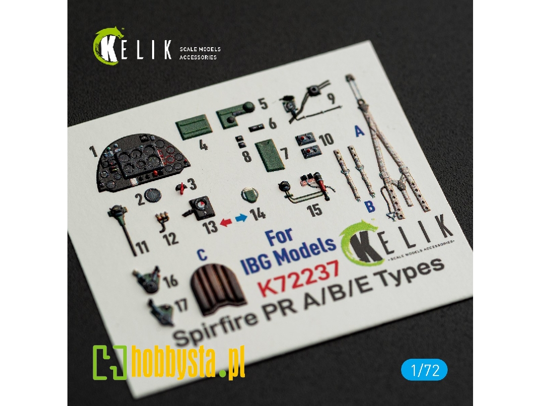 Supermarine Spitfire Pr A/B/E Types - Interior 3d-decals (For Ibg Kits) - image 1
