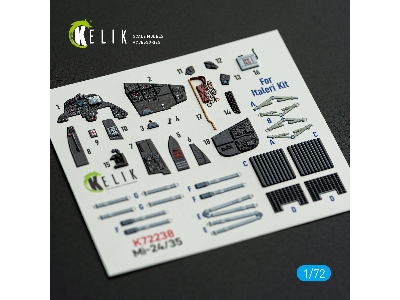 Mil Mi-35 / Mi-24 - Interior 3d-decals (For Italeri Kits) - image 1