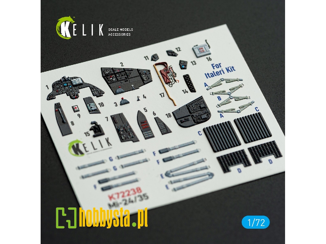 Mil Mi-35 / Mi-24 - Interior 3d-decals (For Italeri Kits) - image 1