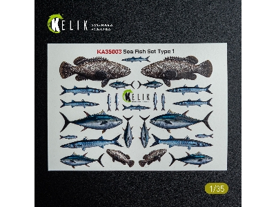 Sea Fish Set Type 1 - 3d-decal For Dioramas - image 2