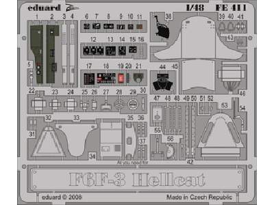 F6F-3 S. A. 1/48 - Eduard - - image 1