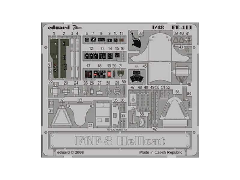 F6F-3 S. A. 1/48 - Eduard - - image 1