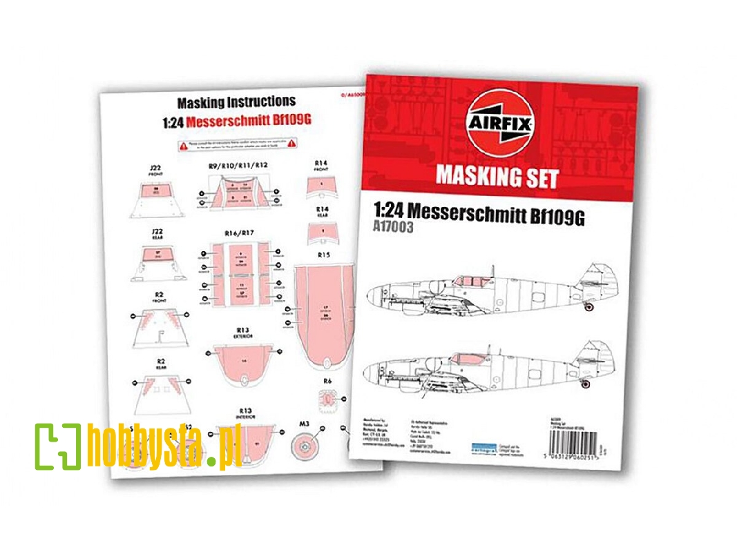 Messerschmitt Bf-109 G-5 / G-6 - Masking Set (For Airfix 17003 Kits) - image 1