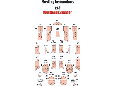 Westland Lysander Mk.I / Mk.Iii - Masking Set (For  Airfix Ax07116 Kit) - image 1