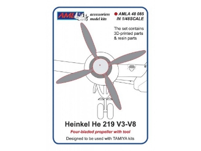 Heinkel He-219 V3-v8 - Four Bladed Propellers (For Tamiya Kits) - image 1