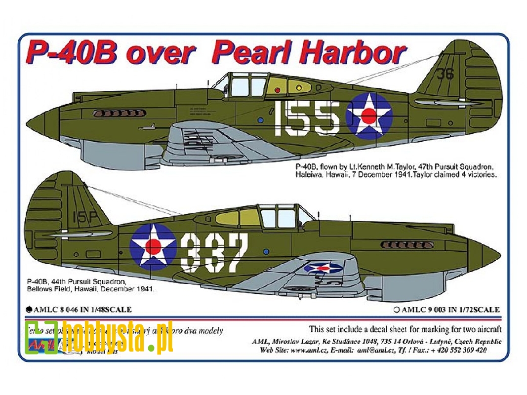 Curtiss P-40 B Over Pearl Harbor (2 Schemes) - image 1