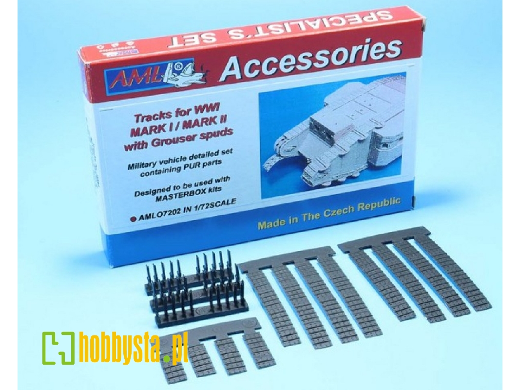 British Wwi Tank Mark I/Ii - Tracks With Grouser Spuds (For Master Box Kits) - image 1