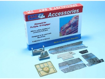 Pz.Kpfw. Vi Kingtiger - Zimmerit + Pe Grills (For Revell Kits) - image 1