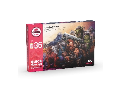Quick Paint Set - 36 Quick Gen Colors (+2 Free Brushes) - image 1