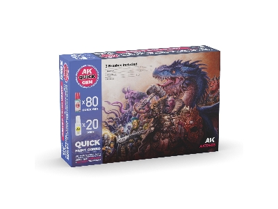 Quick Paint Combo - 100 Colors (80 Quick Gen + 20 3gen + 3 Free Brushes + 1 Medium 18ml) - image 1