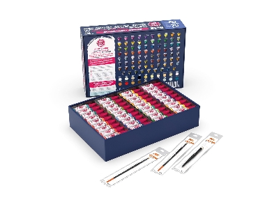 Quick Paint Combo - 100 Colors (80 Quick Gen + 20 3gen + 3 Free Brushes + 1 Medium 18ml) - image 2