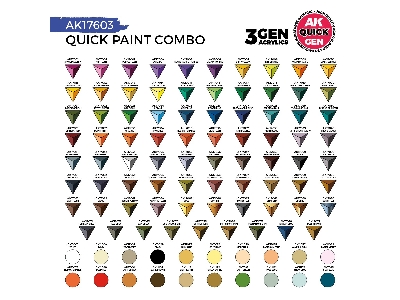 Quick Paint Combo - 100 Colors (80 Quick Gen + 20 3gen + 3 Free Brushes + 1 Medium 18ml) - image 3
