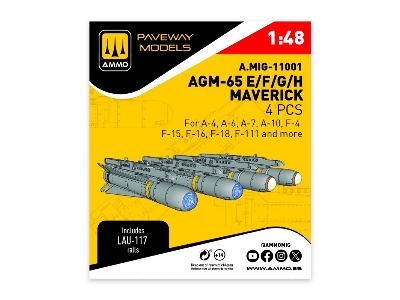 Agm-65 E/F/G/H Maverick (4 Pcs / 3d-printed) - image 1