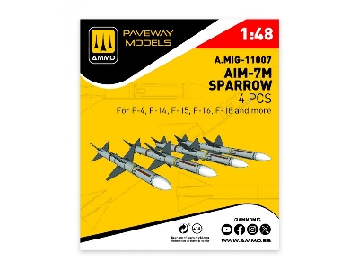 Aim-7 M Sparrow (4 Pcs / 3d-printed) - image 1