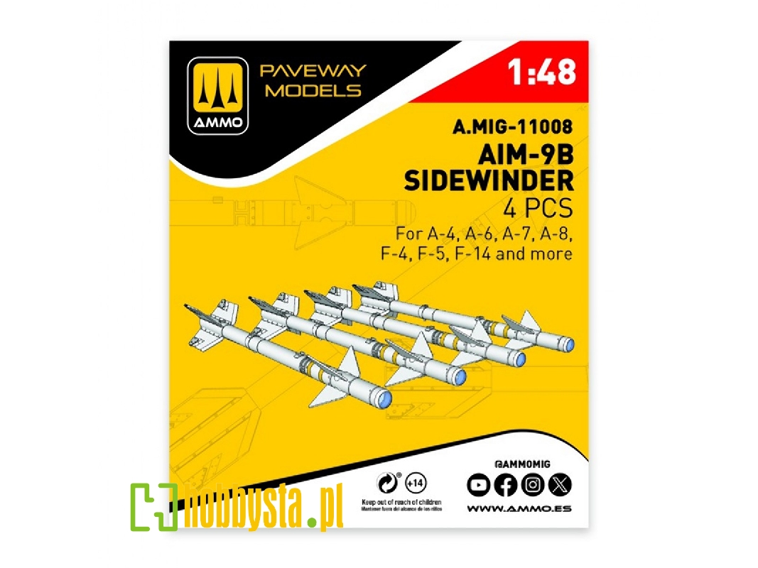 Aim-9 B Sidewinder (4 Pcs / 3d-printed) - image 1