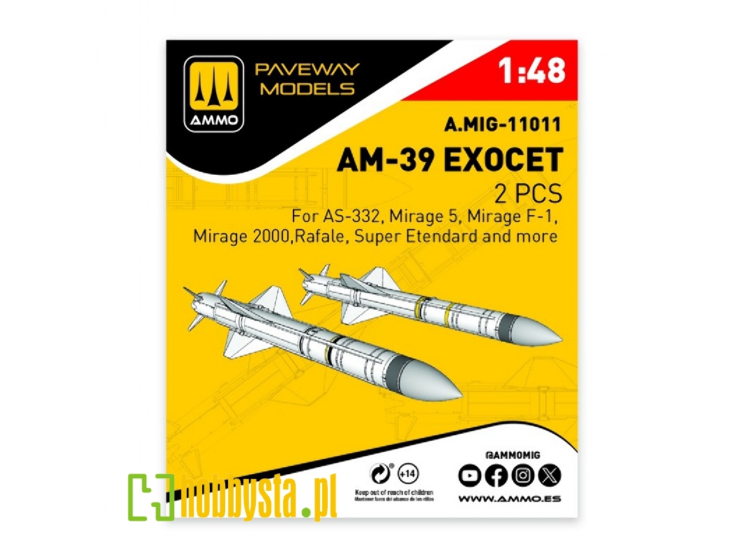 Am-39 Exocet (2 Pcs / 3d-printed) - image 1